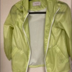 light green solitaire wind breaker. girls 10